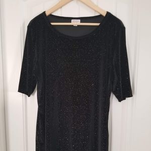 3XL Elegant Gigi - Lularoe - Black Velvet w/ Gold
